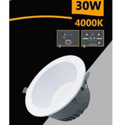 Trade Shop - Faretto Smd Led Da Incasso Rotondo 30w 3000lumen Luce Bianca 6500k 4000k Gl-ag30 - -bianco Naturale      -
