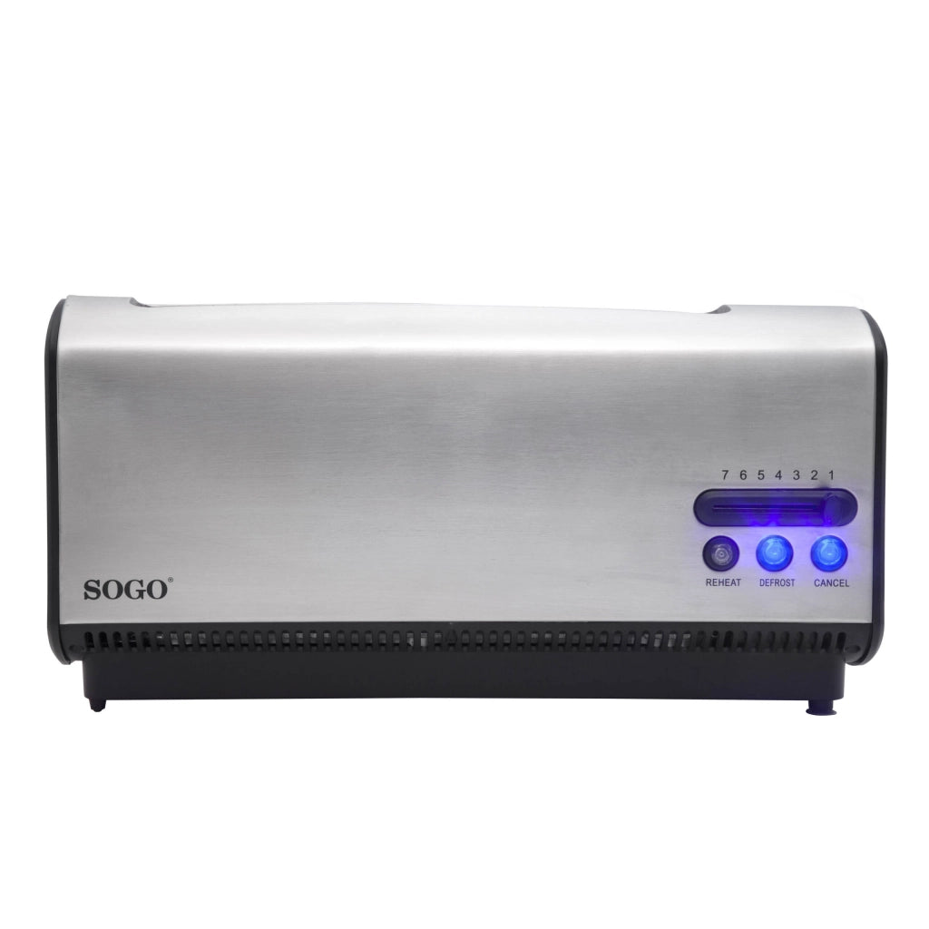 Tostapane elettrico con fessura lunga, 2 fette, controllo temperatura elettronico 7 livelli, 900W acciaio inox - SOGO