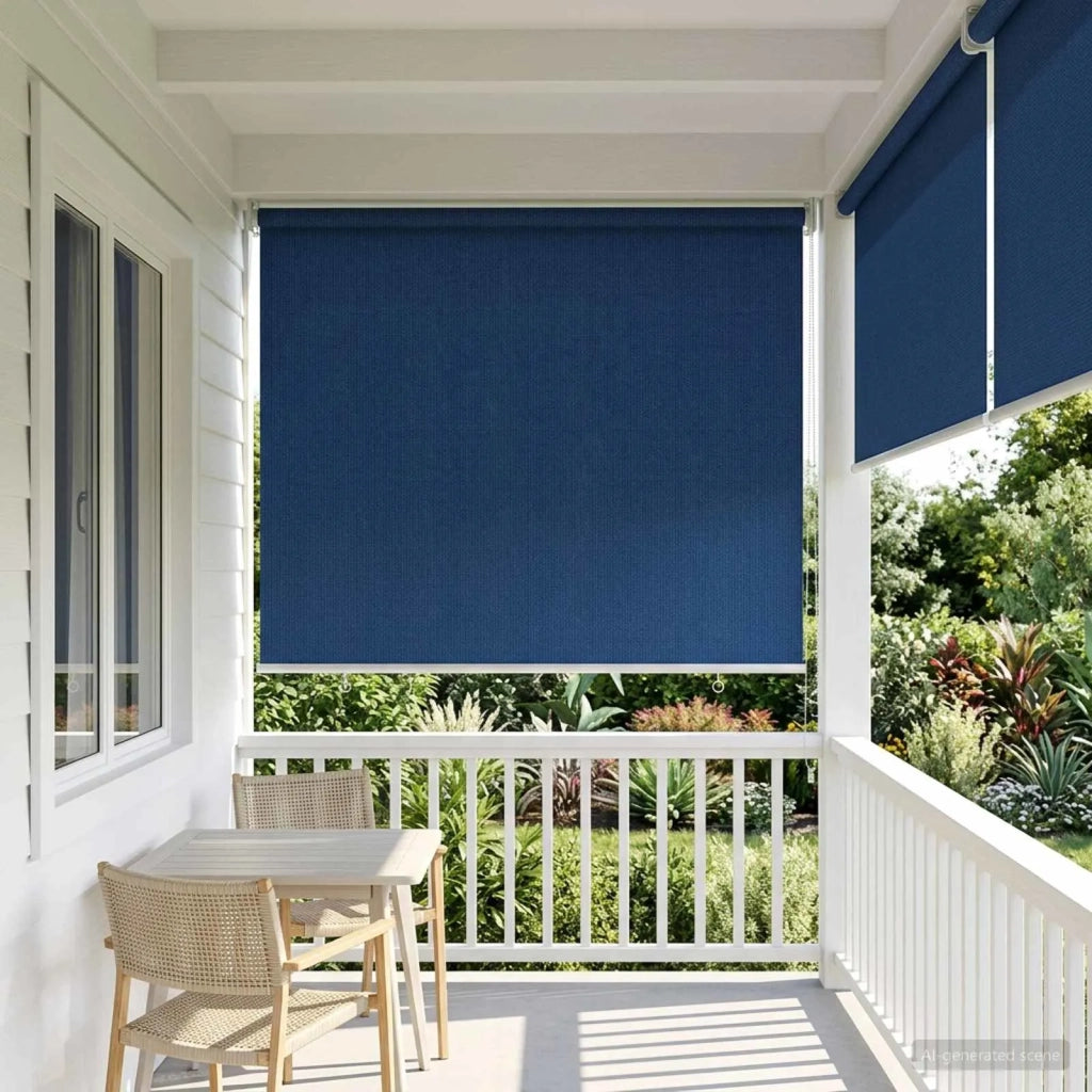Tenda a Rullo Esterno Blocco UV 90% Blu 80 x 140 cm HDPE 42036039