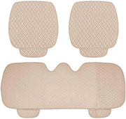 Colexy Autostoelkussens, 3 pezzi, supporti per sedile universali, coprimaterasso antiscivolo per auto, cuscini per sedili anteriore e posteriore, coprimaterasso respirante (beige)