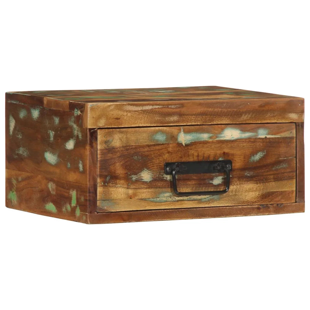 Comodini da Parete 2pz-Set di 2 Tavolino da notte in Legno Massello di Recupero