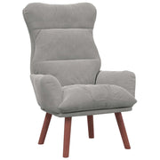 Poltrona | Sedia Relax Grigio chiaro 69 x 74 x 93 cm Velluto