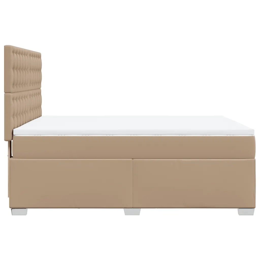 Giroletto a Molle con Materasso Cappuccino 140x190cm Similpelle 3290723