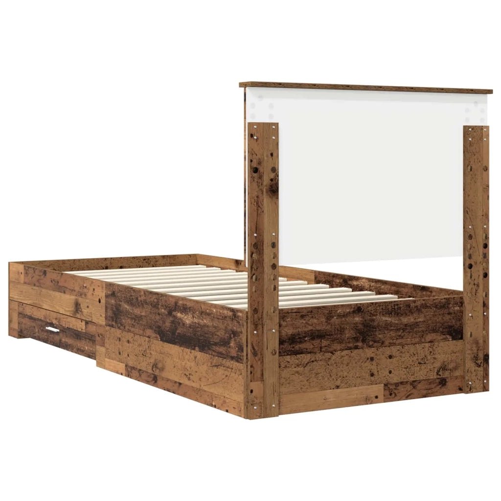Struttura del letto Legno vecchio 90 x 190 cm Legno multistrato