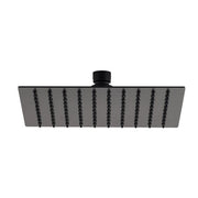 Soffione doccia ultraslim quadrato acciaio inox nero opaco 25x25 cm SPAGNA