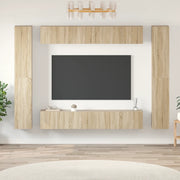 Set Porta TV 10 pz Rovere Sonoma in Truciolato  cod mxl 6855