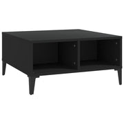 Tavolino da salotto | Tavolino da caff¨¨ | Tavolino da Soggiorno Nero 60x60x30 cm in Legno Multistrato
