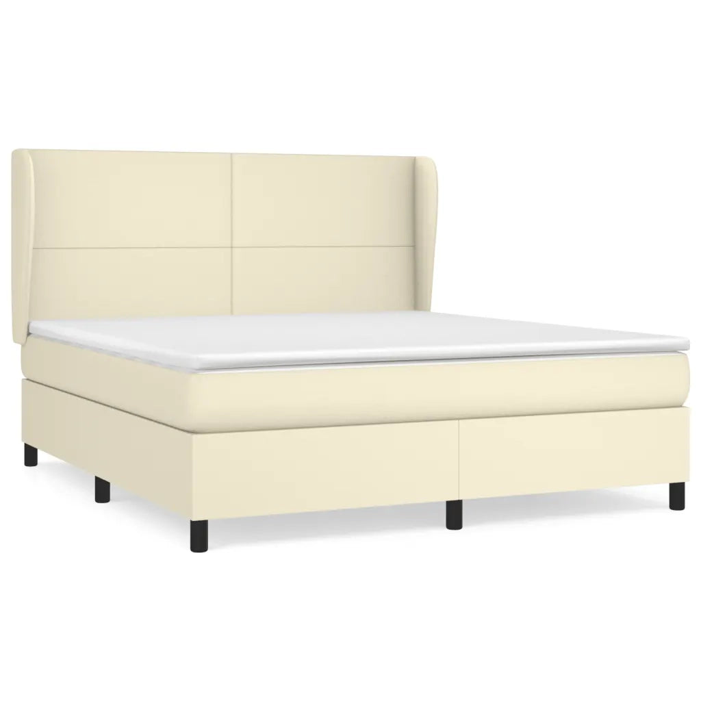 Giroletto a Molle con Materasso Crema 180x200 cm in Similpelle 3128927