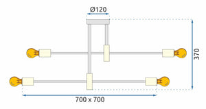 Lampada Gold APP733-8C