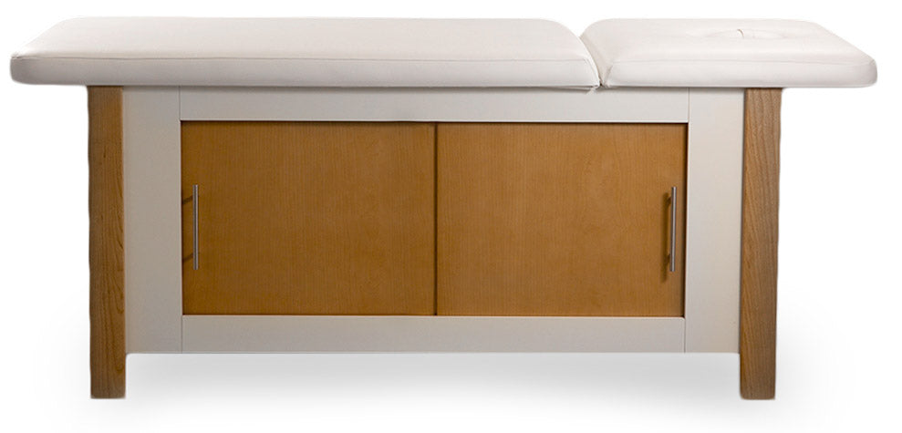 Lettino da Massaggio Fisioterapia Fisso 2 Sezioni 190x70x78cm Benotti Palmira Bianco