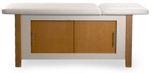 Lettino da Massaggio Fisioterapia Fisso 2 Sezioni 190x70x78cm Benotti Palmira Bianco