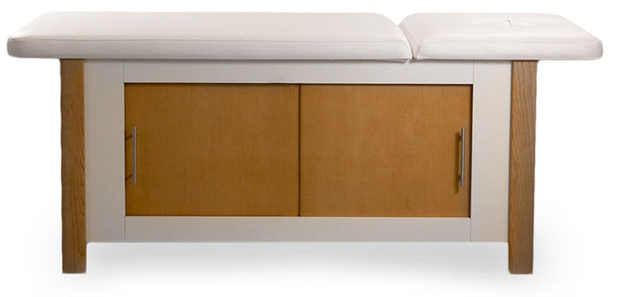 Lettino da Massaggio Fisioterapia Fisso 2 Sezioni 190x70x78cm Benotti Palmira Bianco