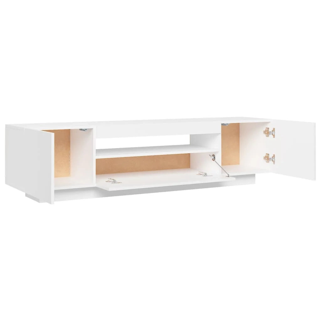 Mobile TV multimediale scaffale TV credenza mobile TV per sala da pranzo soggiorno camera da letto con luci LED 160 x 35 x 40 cm bianco 02_0026536