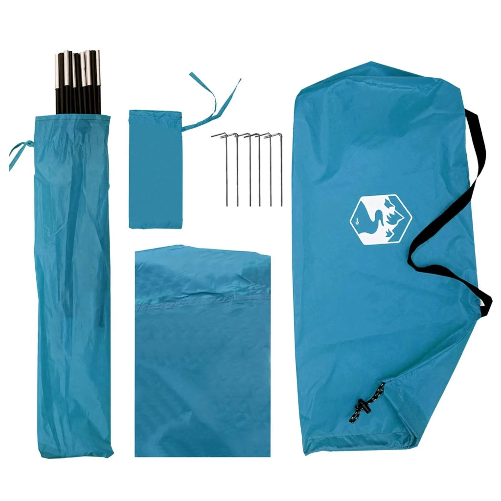 Tenda da auto Blu 308 x 215 x 220 cm Poliestere e Acciaio 42028548