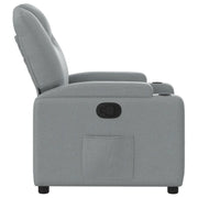 vidaXL Poltrona reclinabile in tessuto grigio chiaro