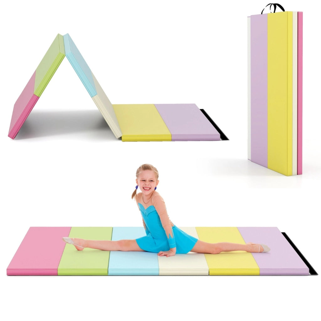 Tappetino da ginnastica trifoglio per stretching muscolare-Tappetino da allenamento portatile e leggero in pelle PU Colorato 1