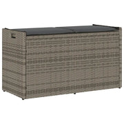 Cassapanca da Esterno con Cuscino Grigia 100 cm in Polyrattan