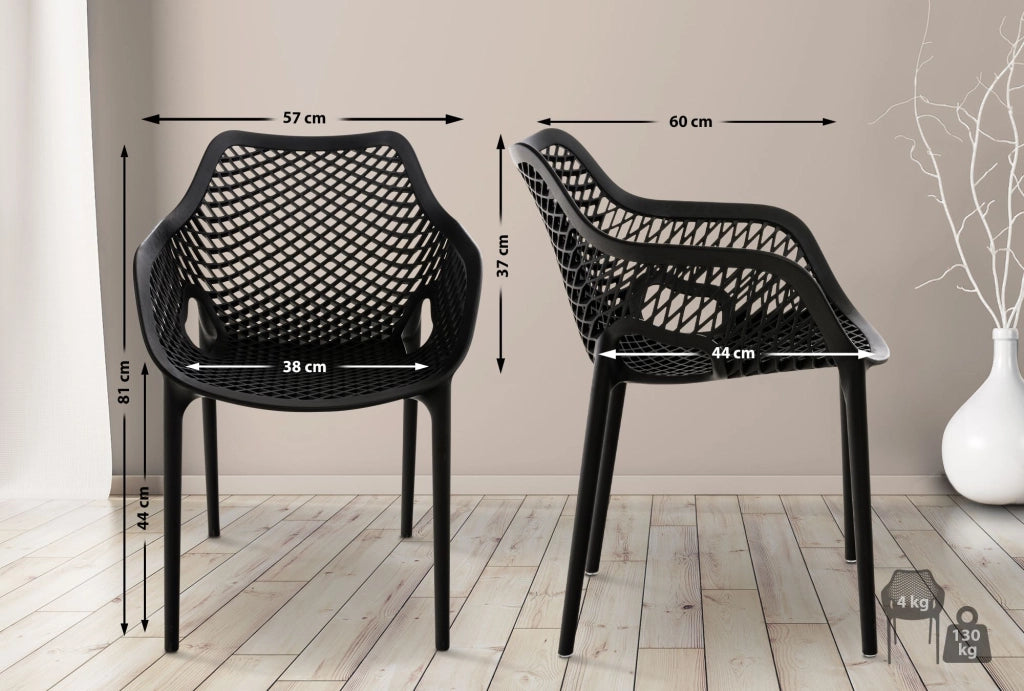 Sedia impilabile XL Air nero