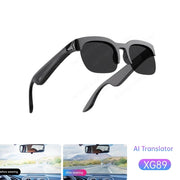 OCCHIALI SMART BLUETOOTH XG89 CON TRADUTTORE AI MUSICA E CHIAMATE VIVAVOCE