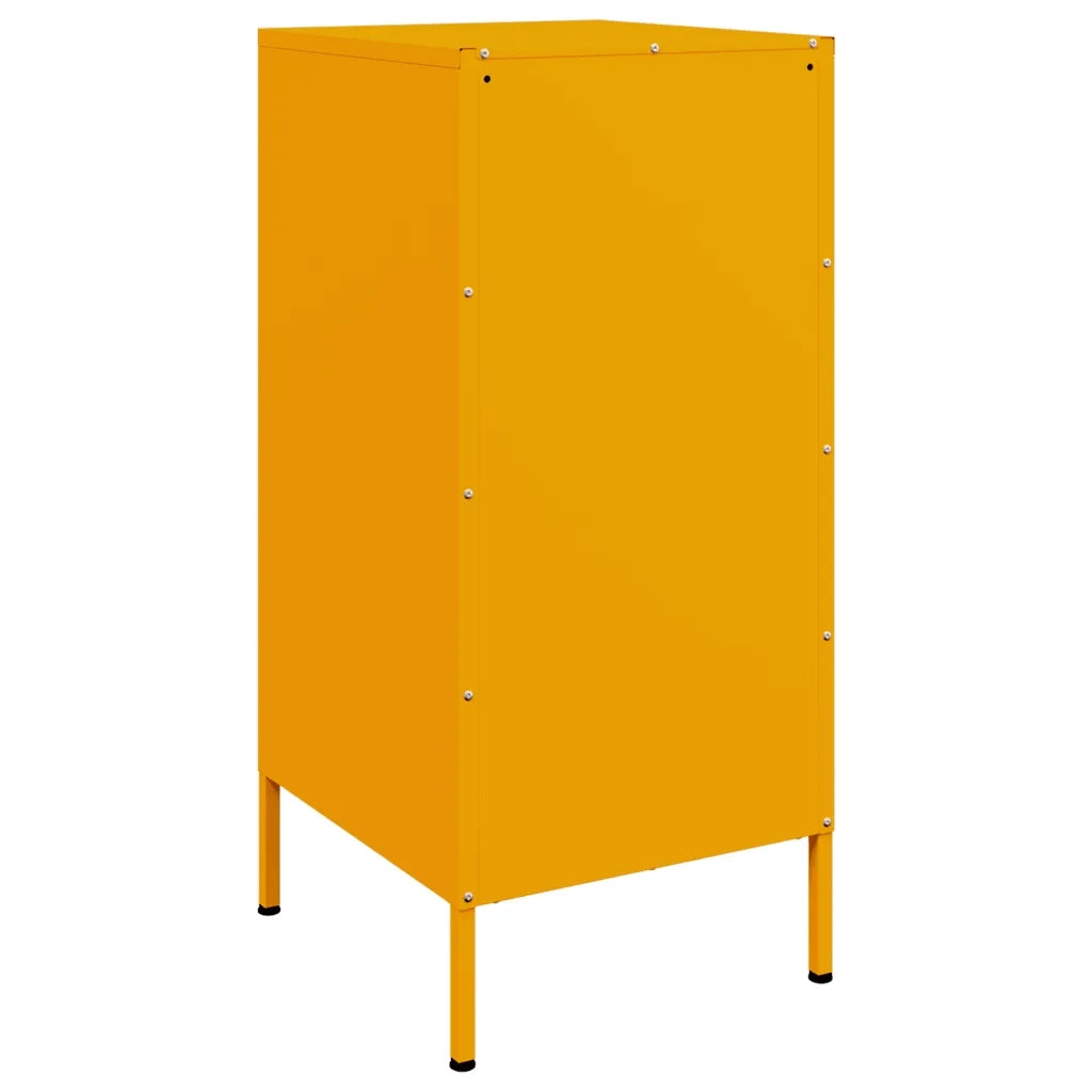 Credenze 2 pz Giallo Senape 36x39x79 cm in Acciaio