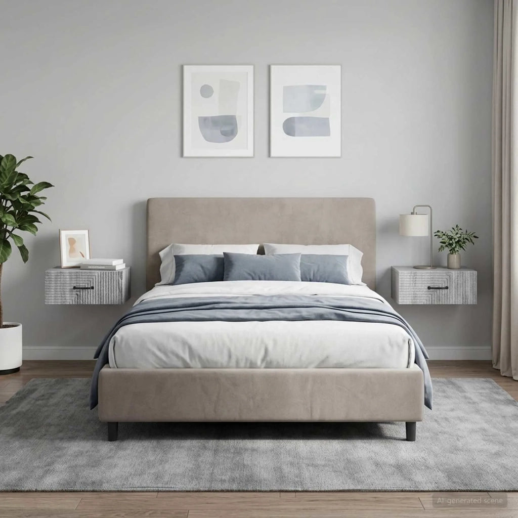 Mobiletto da notte a muro 2 pcs Grigio Sonoma 49 x 34,5 x 20 cm 898628