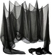 Decorazione di Halloween Tela Nera 2x5m Tela Spettrale Copertura di Porta Esterno Decorazione di Esterno (ferrosa)