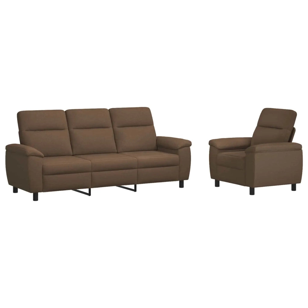 Set di divani 2 pcs Marrone Tessuto 3430634
