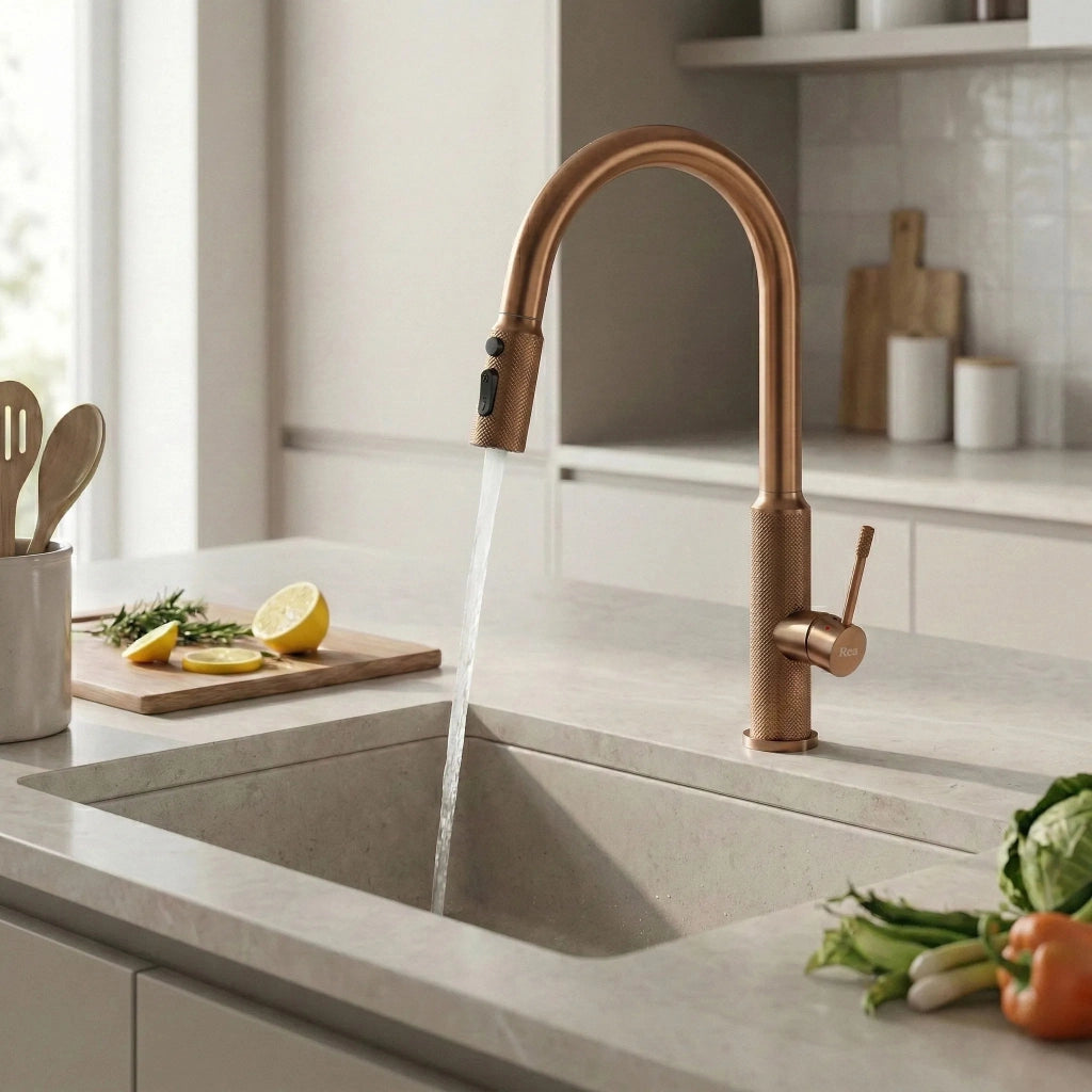 Rubinetto Da Cucina Rea Master Brush Copper