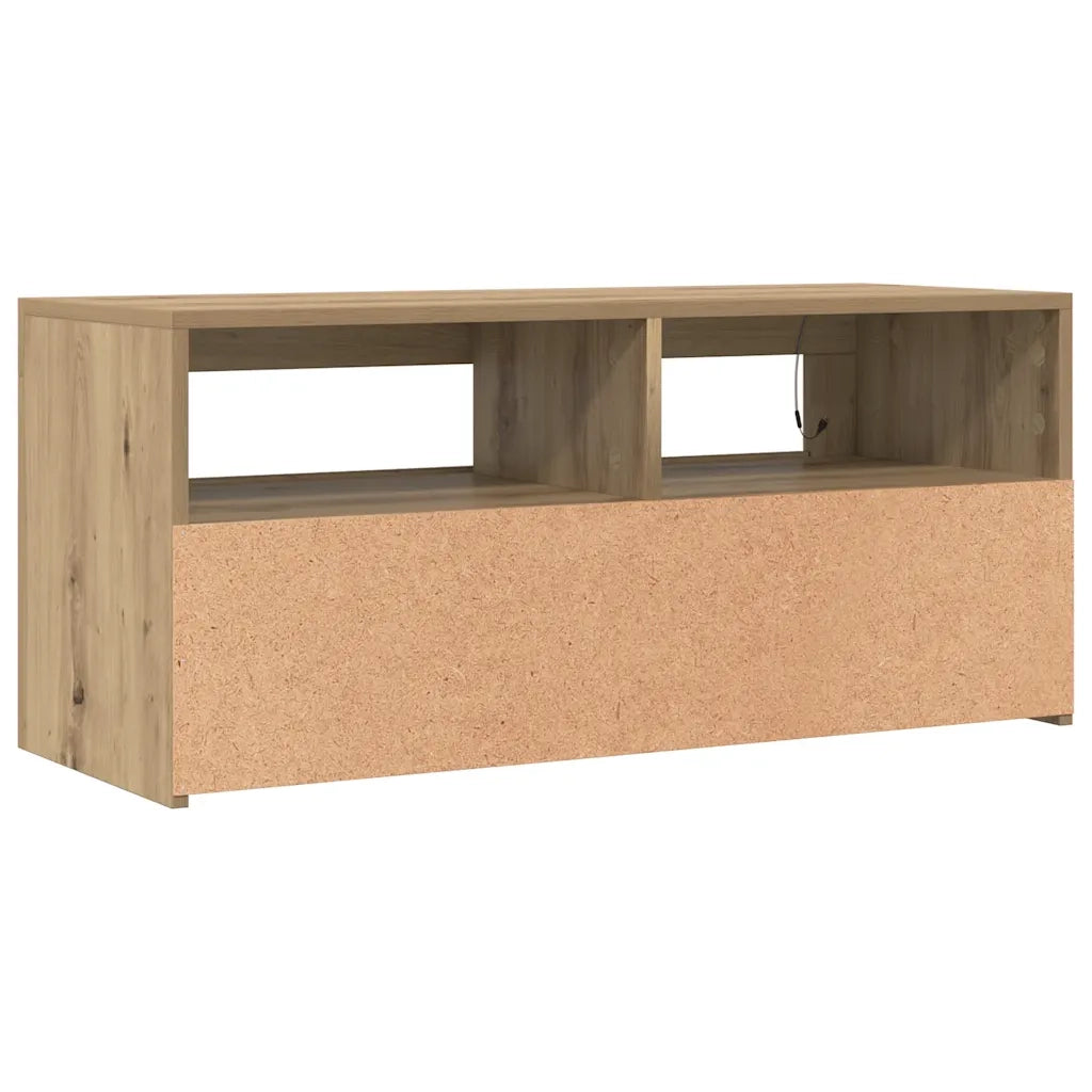 Mobile Porta TV con LED Artigianale 90x35x40 cm Multistrato 856322
