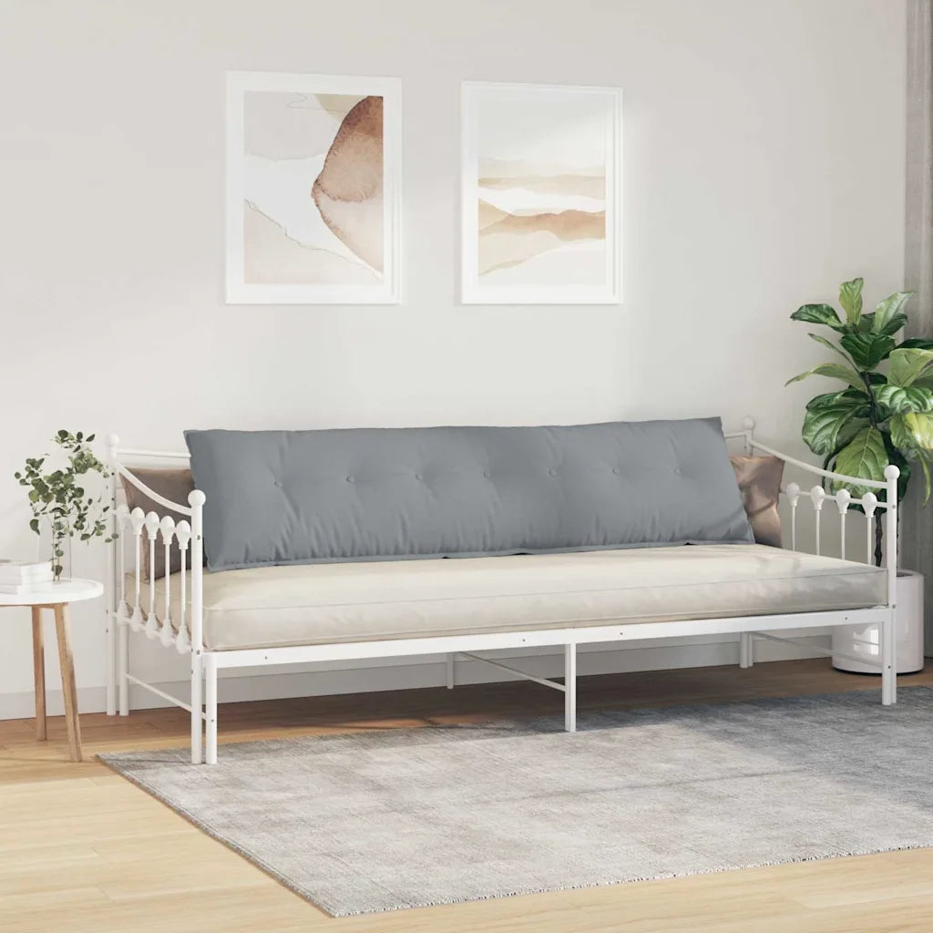 Cuscino per Schiena Grigio chiaro 200 x 19 x 50 cm Tessuto