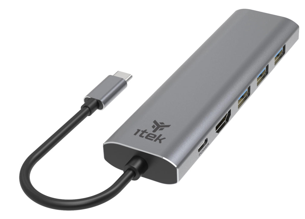 ITEK HUB USB-C 6 in 1- HDMI + RJ45 +  3USB3.0 + USB-C