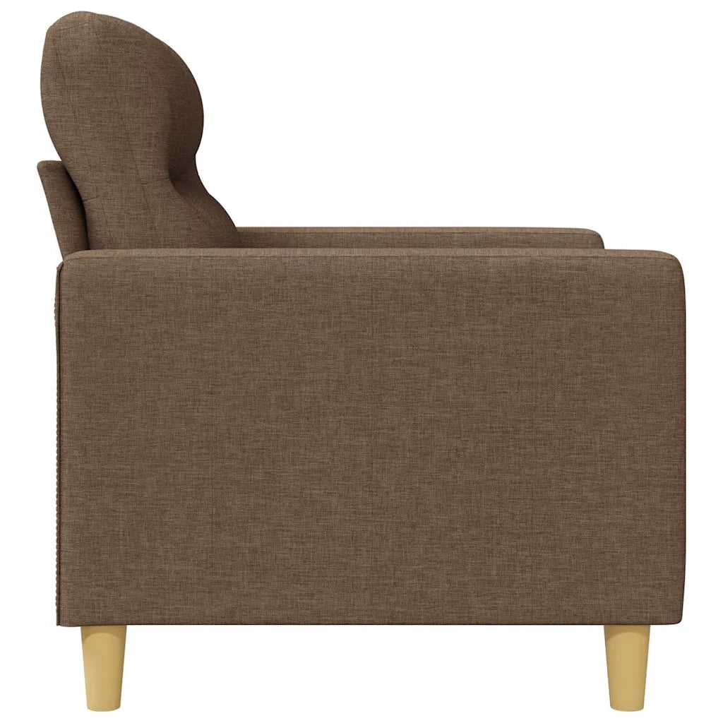 Divano a 2 Posti-Sofa 2 Posti Marrone 140 cm in Tessuto 148093