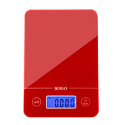 Bilancia elettronica da cucina 5kg, display LCD retroilluminato, 4 unità di peso, funzioni zero e tara - SOGO