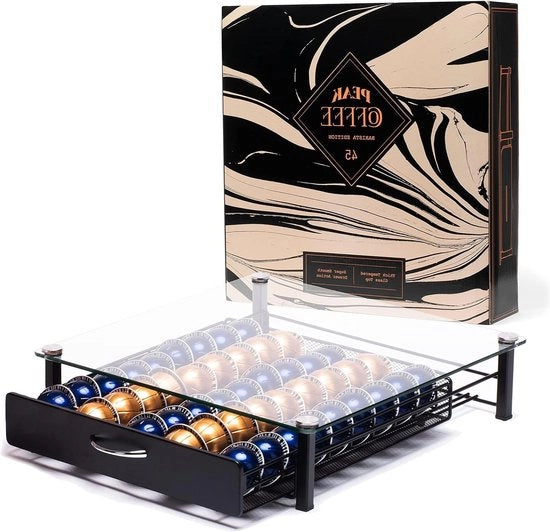 45 Pads Custodia di Raccordo per Capsule compatibile con Nespresso Vertuo Vertuoline e Dolce Gusto - Custodia per Capsule Vertuo più Grande - Peak Coffee