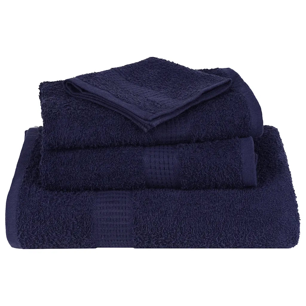 Asciugamani per sauna FROGN 4 pezzi blu navy 80x200 cm 360 g/m² 136792