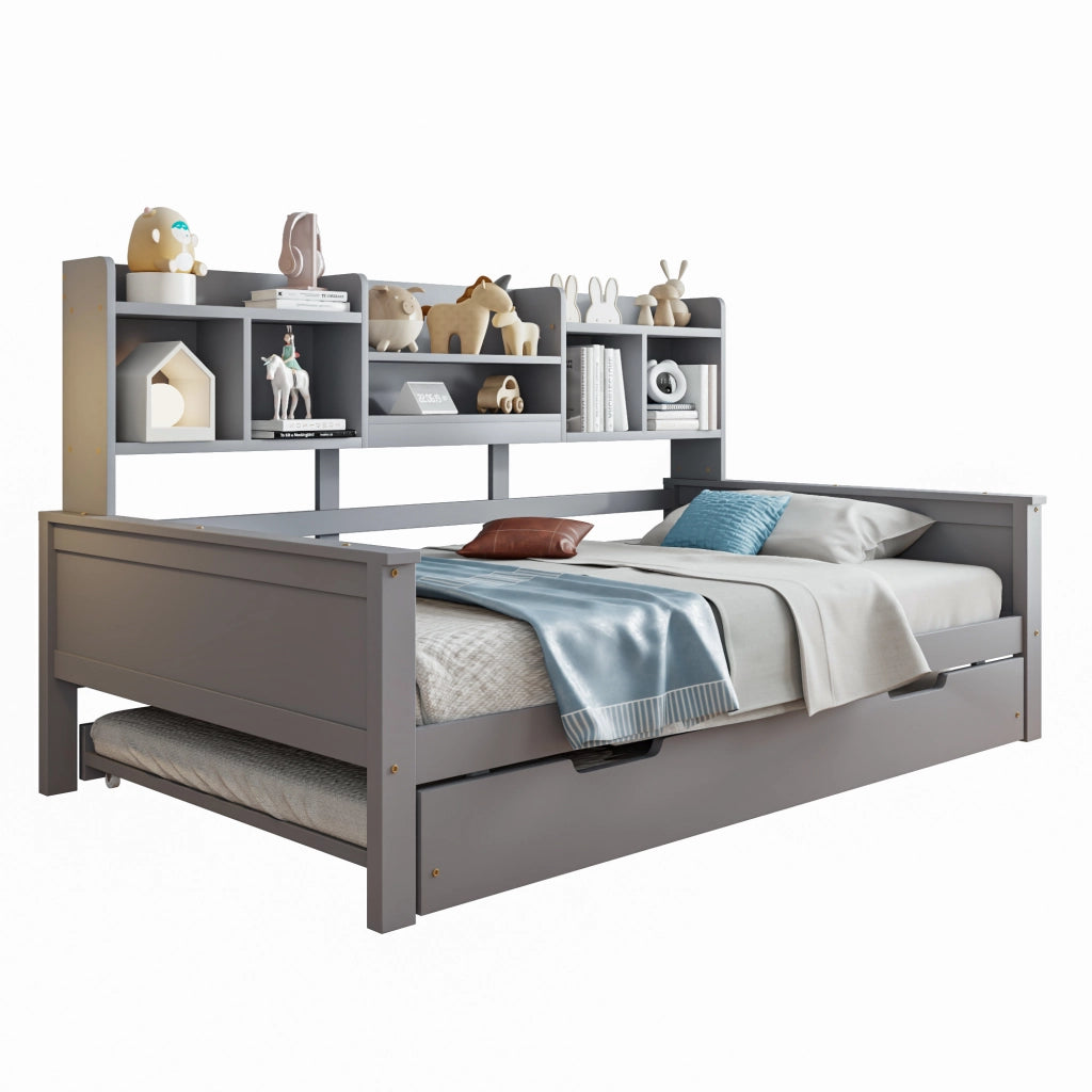 divano letto in legno grigio 97 x 205 cm