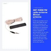 Antenna FM per Interno - 3,2 m di Cavo - Potenziamento 5 dB - Materiale di Alta Qualità - Alta Durata