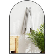 Specchio da bagno a parete con cornice in lega di alluminio ¨C Minimal ¨C Nero 60x90 cm