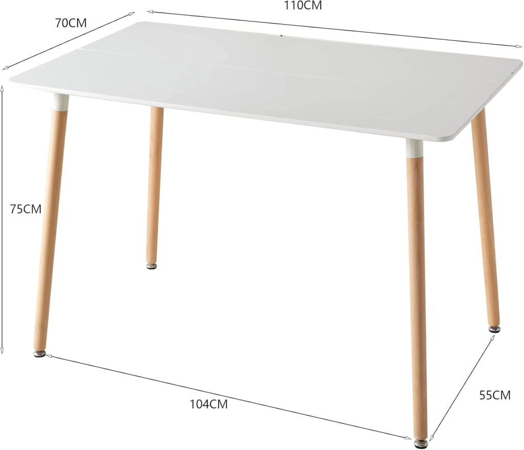 GrandCA HOME Tavolo da Pranzo e 6 Sedie da Pranzo Set da Sala da Pranzo Moderno, Tavolo da Cucina Rettangolare Struttura di Giunzione Sedie da Scrivania e da Cucina (6 sedie beige+1 tavolo)