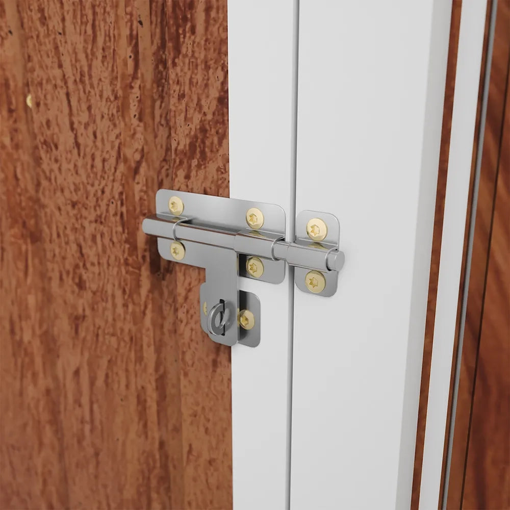 Casetta da giardino in acciaio zincato effetto legno 1,51x1,03xh1,96 m - 48kg- 1,55 metri quadri