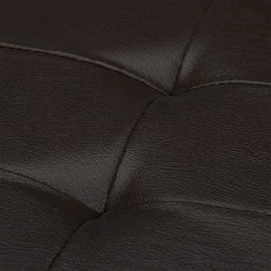 Sgabello pieghevole sintetico pouf contenitore pieghevole pieghevole 114 cm marrone 13_0002807