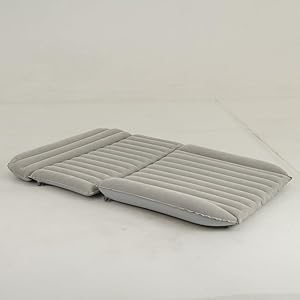 Materasso Gonfiabile per Auto, Letto ad Aria con Pompa Elettrica e Sacca per il Trasporto, Materassino per Campeggio, Picnic e Viaggio su Strada, Portata 150 kg, 190 x 130 cm (Grigio)