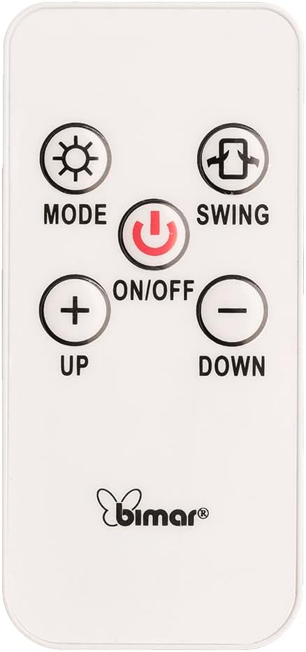 Bimar HP131 Termoventilatore a Parete Wi-Fi, Eroga Potenza in Base alla Temperatura Ambiente. Termoventilatore con Telecomando, App