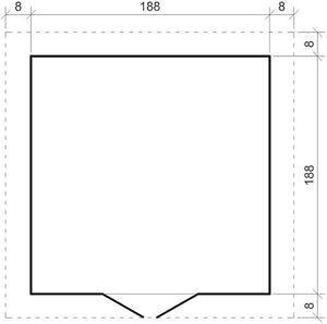 TIMBELA M309C Casetta da Giardino in Legno - A200x204x204cm/3.53 m2