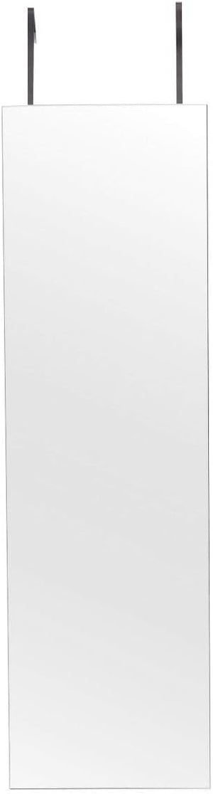 Armadietto per Gioielli con Specchio Portagioie, Specchiera da Parete con Luci LED, Bloccabile a Chiave, 33,5 x 10 x 120 cm (Bianco)