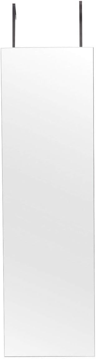 Armadietto per Gioielli con Specchio Portagioie, Specchiera da Parete con Luci LED, Bloccabile a Chiave, 33,5 x 10 x 120 cm (Bianco)