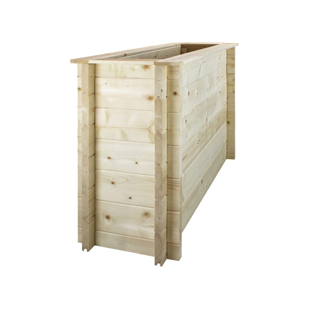 L?aiuola di giardino sopraelevata in legno - 118x38x69 cm - Timbela M615