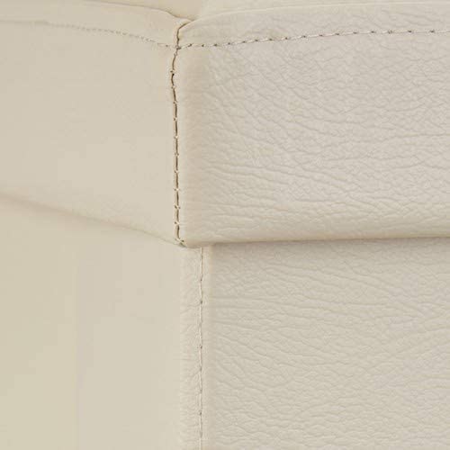 Sgabello pieghevole sintetico pouf contenitore pieghevole 114 cm beige 13_0002807_3