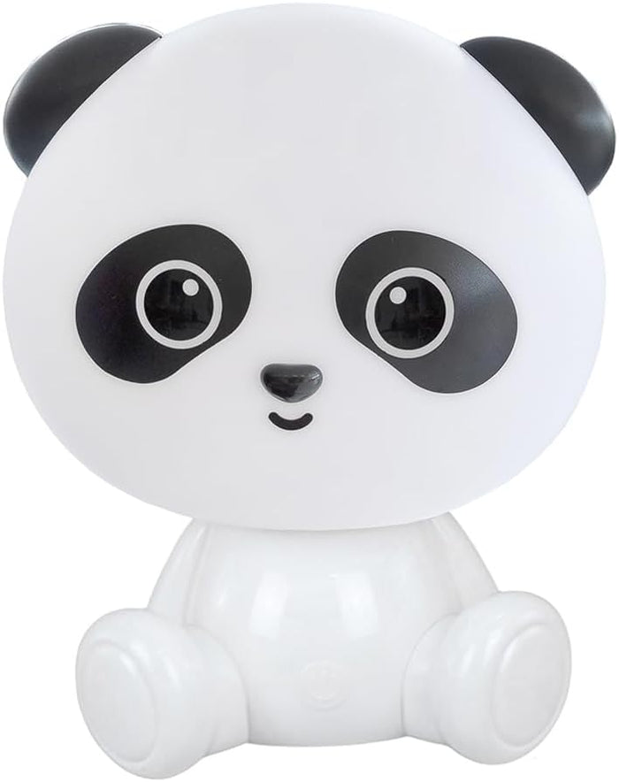 Lampada Touch Led Panda Regolabile Abat Jour Cameretta Comodino Bambini No Fili Ricarica Usb Bianco