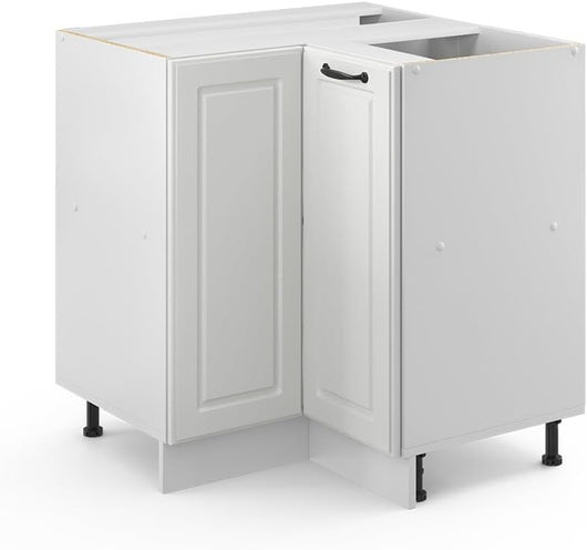 Mobile ad angolo cucina R-Line, Bianco casa di campagna, 75.6 cm senza piano di lavoro, per la libera combinazione all'interno di sistemi cucina modulari